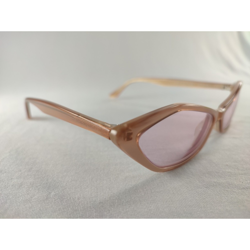 Amelia E. Peach Nude Narrow Cat Eye Eyeglass Frames 56-15-145‎ Hand Made